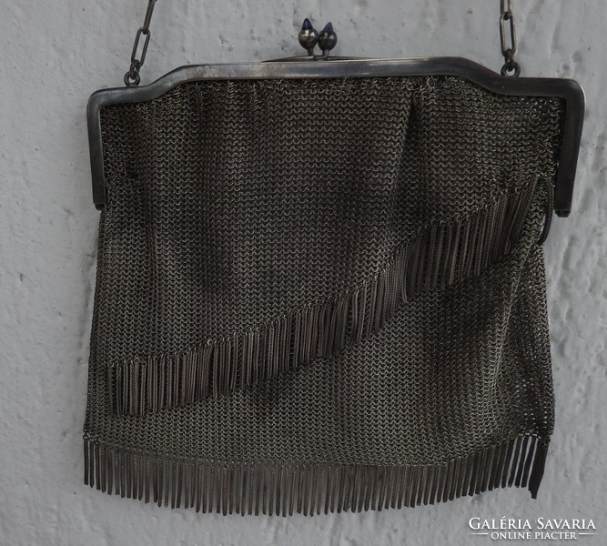 Antique alpaca theater bag