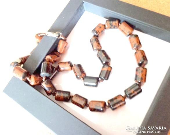 Mahogany obsidian necklace