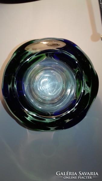 Jaroslav svoboda Czechoslovakian art glass glass vase Skrdlovice, '70s