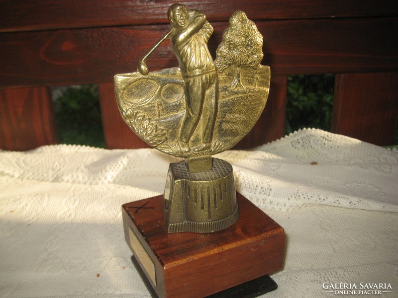 Golf   díjazás  , Anglia   , 20 cm , bronz  és fa