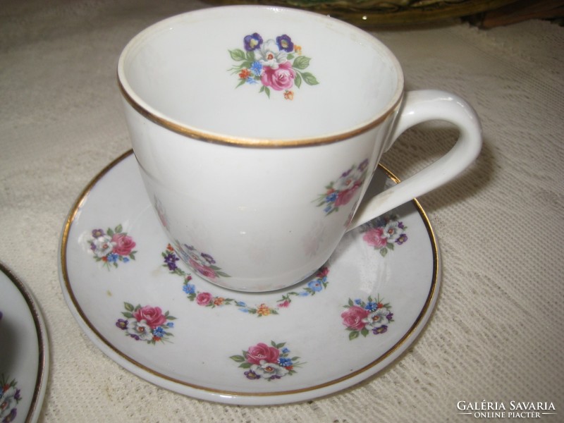 Zsolnay, old mocha cups, i. O. Interestingly, double indicated,