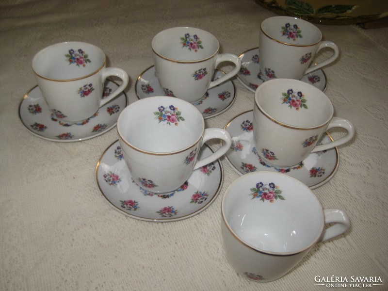 Zsolnay, old mocha cups, i. O. Interestingly, double indicated,
