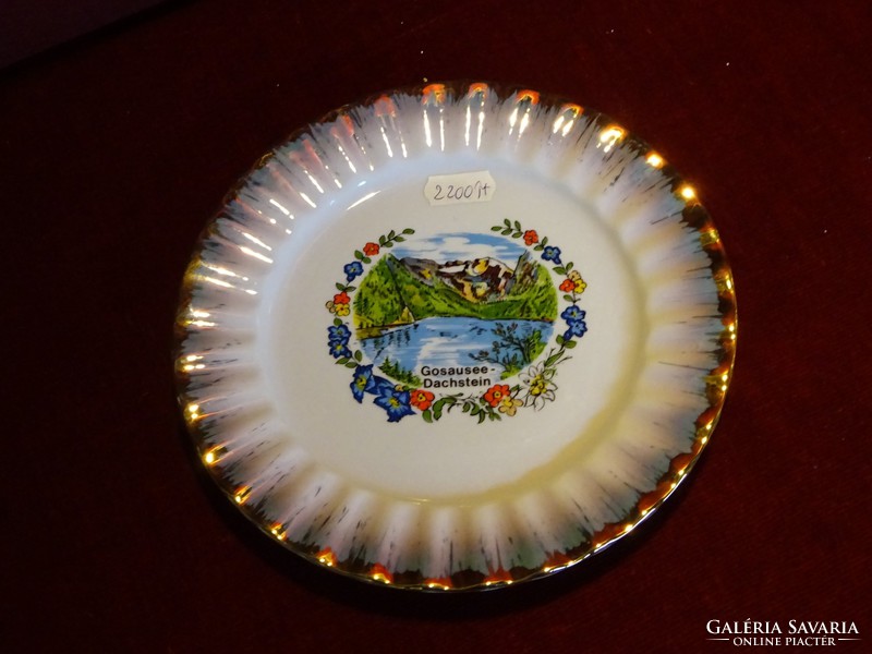 Austrian porcelain wall plate with a view of gosausee - dachstein. He has!