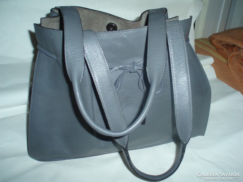 Vintage, original gucci gray, leather handbag, shoulder bag