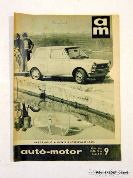 1970 május 6  /  autó-motor  /  SZÜLETÉSNAPRA RÉGI EREDETI ÚJSÁG Szs.:  6487