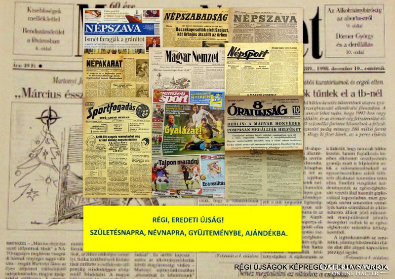 1990 november 2  /  MAGYARORSZÁG  /  SZÜLETÉSNAPRA RÉGI EREDETI ÚJSÁG Szs.:  4673