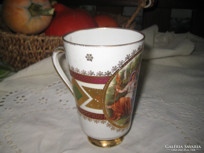 Karlsbad painted, glass, decorative glass, from 1910, monogrammed and serial numbered