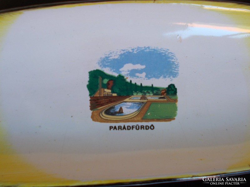 Bodrogkeresztúr ceramic parade bath commemorative bowl, 35 cm