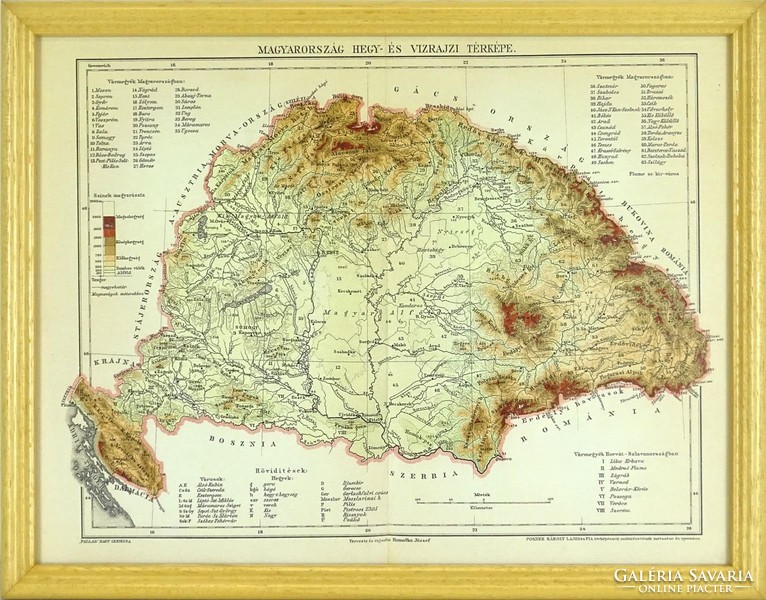 0Y289 Homolka Magyarország hegy és vízrajzi térkép