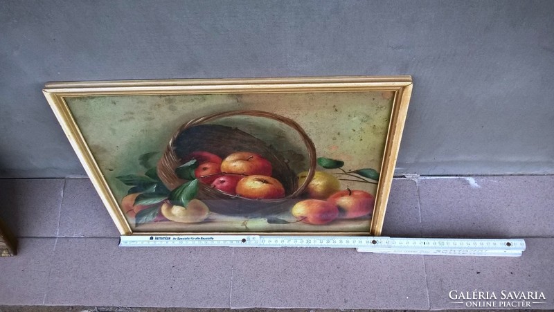 Still life painting by the painter Nedelzőz (label on the back) 32x41 cm with frame
