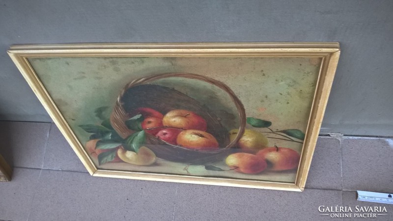 Still life painting by the painter Nedelzőz (label on the back) 32x41 cm with frame