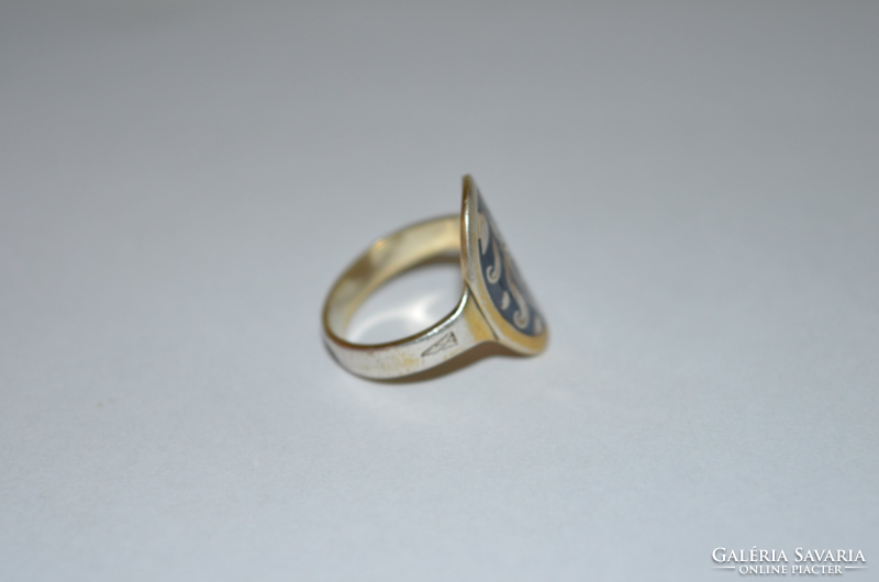 Régi orosz nielós ezüst gyűrű