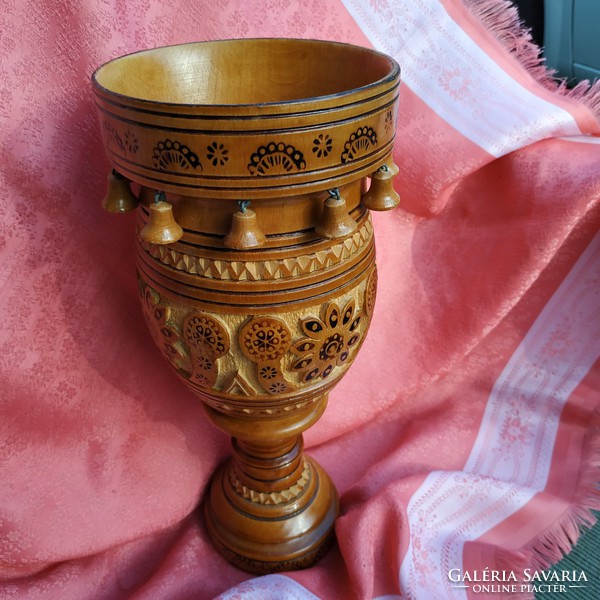 Decorative wooden vase