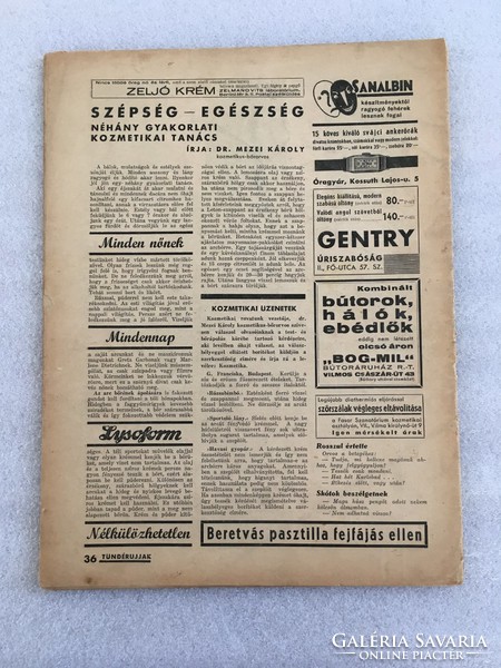 Tündérujjak - magyar kézimunka újság 1936. január, XII. évfolyam, 1. (129.) szám