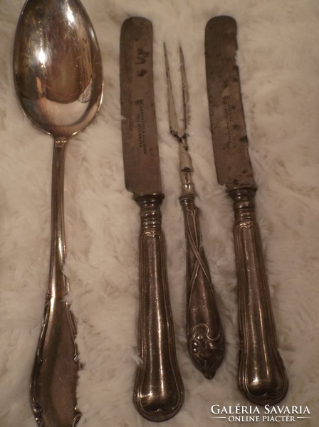 Cutlery - 12 pcs - marked - antique - silver plated - German - flawless
