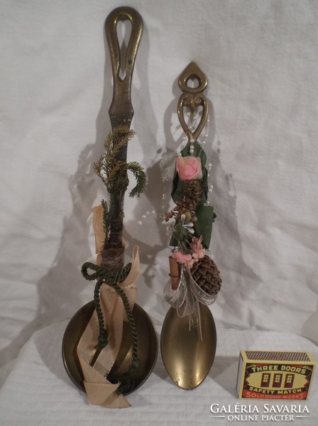 KANÁL - 2 db - AJÁNLATOT VÁROK - RÉZ - 29 x 8 cm - 26 x 5 cm - Osztrák - TÖMÖR - HIBÁTLAN