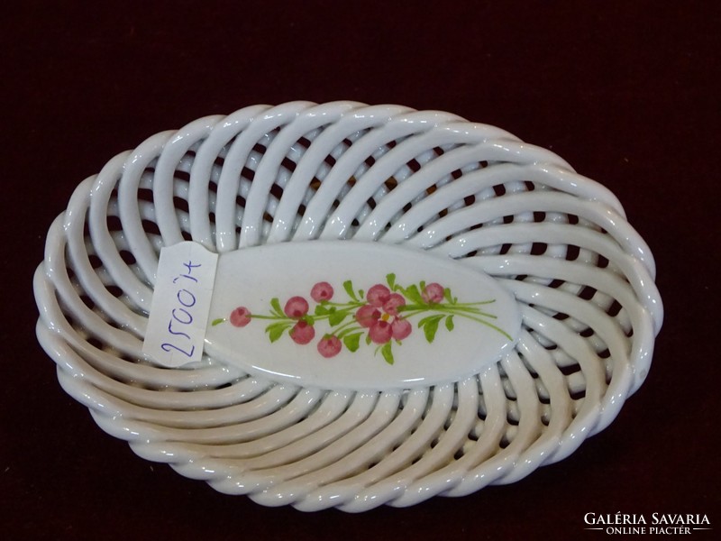 Porcelain jewelry holders with braided edges, hand painted, four different. He has!
