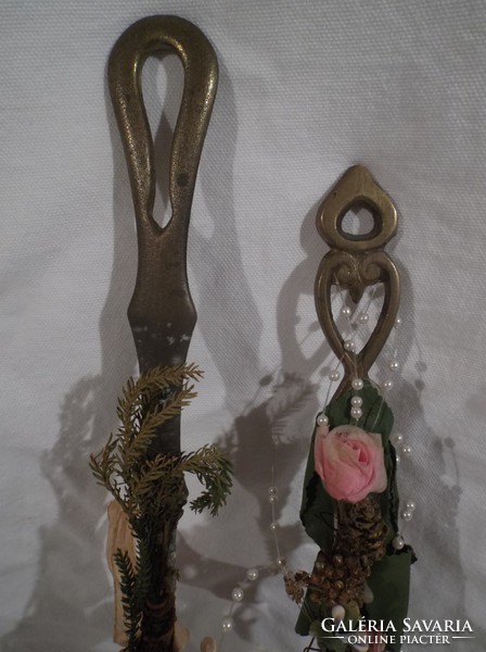 KANÁL - 2 db - AJÁNLATOT VÁROK - RÉZ - 29 x 8 cm - 26 x 5 cm - Osztrák - TÖMÖR - HIBÁTLAN