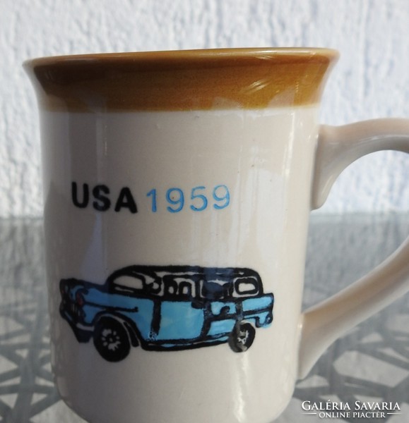 Járműves bögre - osztrák márka USA 1959 automodell -t ábrázol