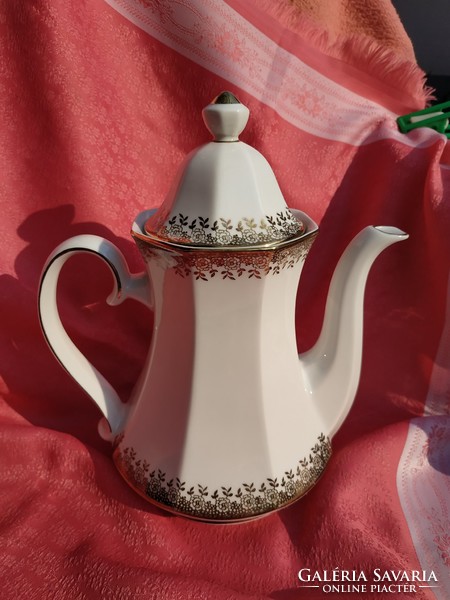 Beautiful porcelain tea, milk and coffee spout