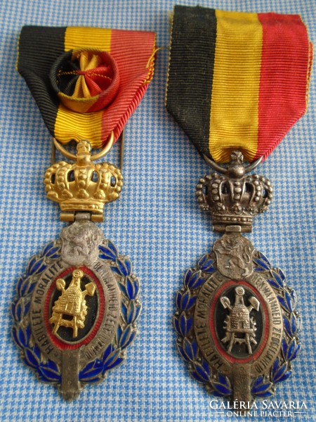 II.O. Belgian Royal Medal, Belgian ii. Commander of the order of Lipót? Gold and silver grade