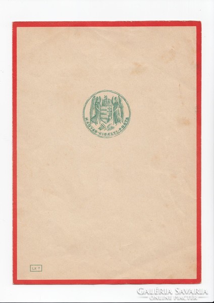 Régi dísztávirat Magyar Királyi Posta 1930