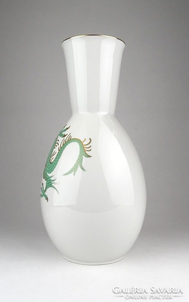 0Y449 Régi Schaubach Kunst sárkányos váza 30 cm