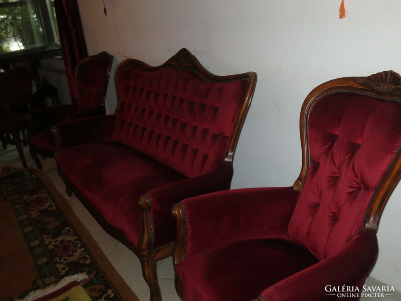 Antique baroque 3-piece sofa set