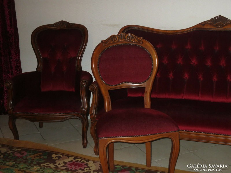 Antique baroque 3-piece sofa set