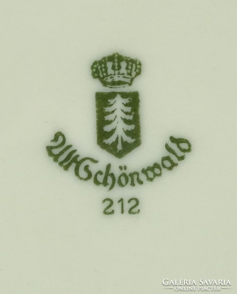 0Y469 Régi ovális alakú Altschönwald porcelán tál