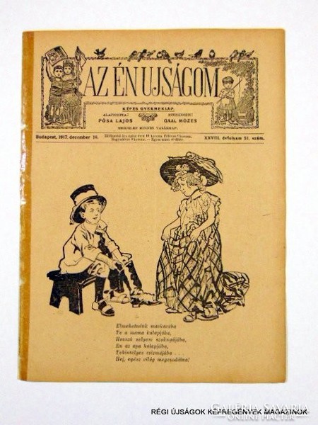 1917 december 16  /  Az Én Ujságom  /  RÉGI EREDETI ÚJSÁG Szs.:  7498