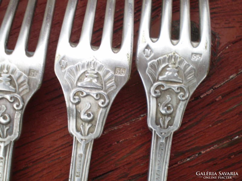 Rare Józef Fraget silver-plated forks 19th century