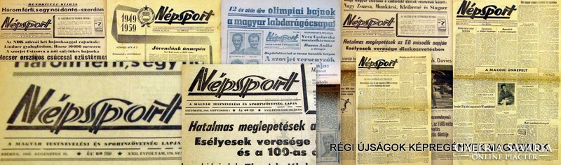 1960.12.01  /  Népsport  /  SZÜLETÉSNAPRA RÉGI EREDETI ÚJSÁG Szs.:  4901