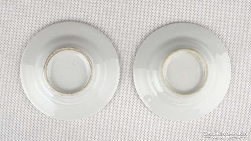 0Y509 Antik porcelán só borsos kistányér pár 7 cm