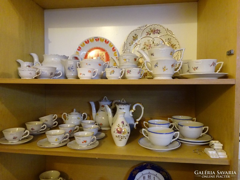 Meisseni porcelán, antik süteményes készlet, hét darabos. Vanneki!