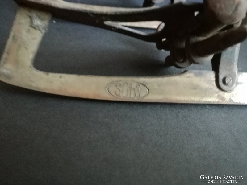 Antique solo unio rex shoe mountable ice skates ice skates, with adjustment arm - ep