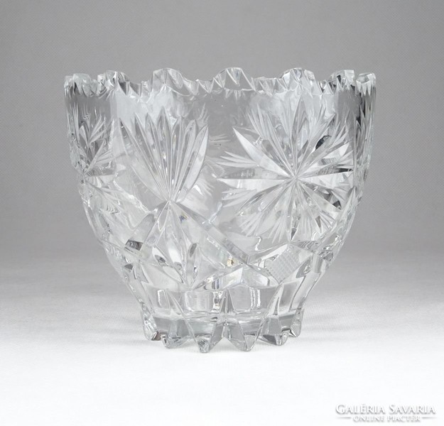 0Y520 Régi ólomkristály öblös váza