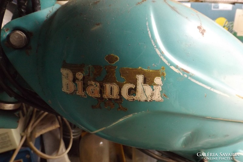 Ritka Veterán Bianchi Legenda 1950 Eredeti  Szép motor kerékpár ritkaság Retró korszak