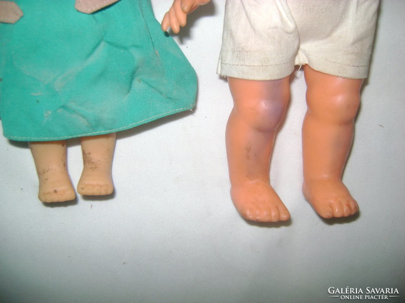 Régi, retro gumi baba - két darab - fellelt állapotban
