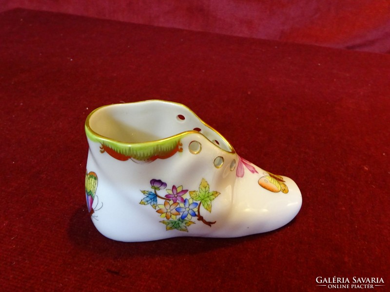 Herendi porcelán Viktória mintás kis cipő. Száma: 7570/3. Vanneki!