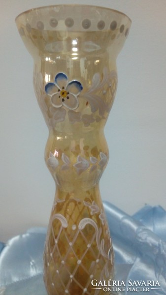 Painted graceful glass vase