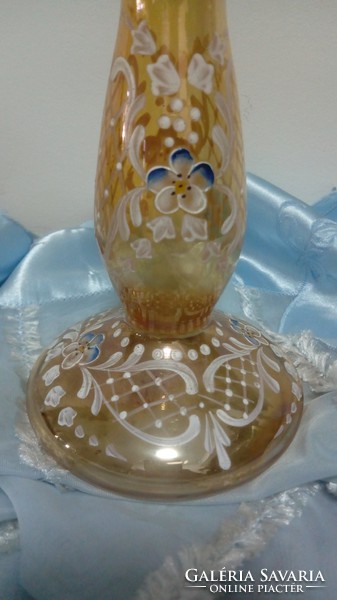 Painted graceful glass vase