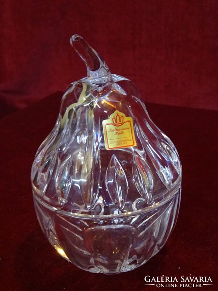 Lead crystal honey holder, height 14 cm. Bl. Vanneki!