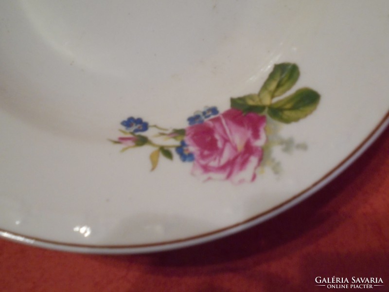 Rózsás porcelán mély tányér( falra is akasztható)