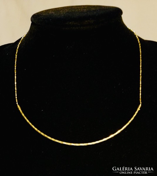 Thickly gold-plated, beautiful, modern, decorative necklace