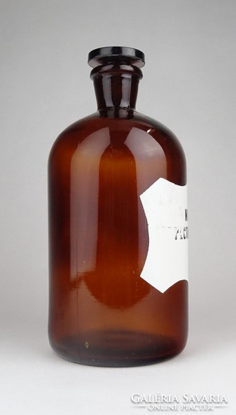 0Y741 Antik MIXTURA PECTORALIS patika üveg 22.5 cm