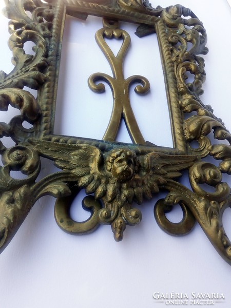 41 Cm. Giant antique brass Art Nouveau photo holder