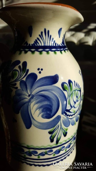 Ceramic jug, blue pattern, János from Vásárhely