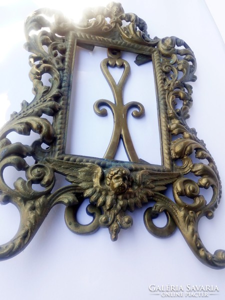 41 Cm. Giant antique brass Art Nouveau photo holder