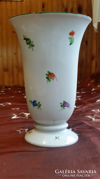 Herendi porcelán váza, gyönyörű, virágmintás.